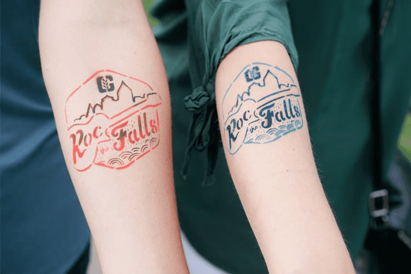 Photo of 'Rock the Falls' temporary tattoos