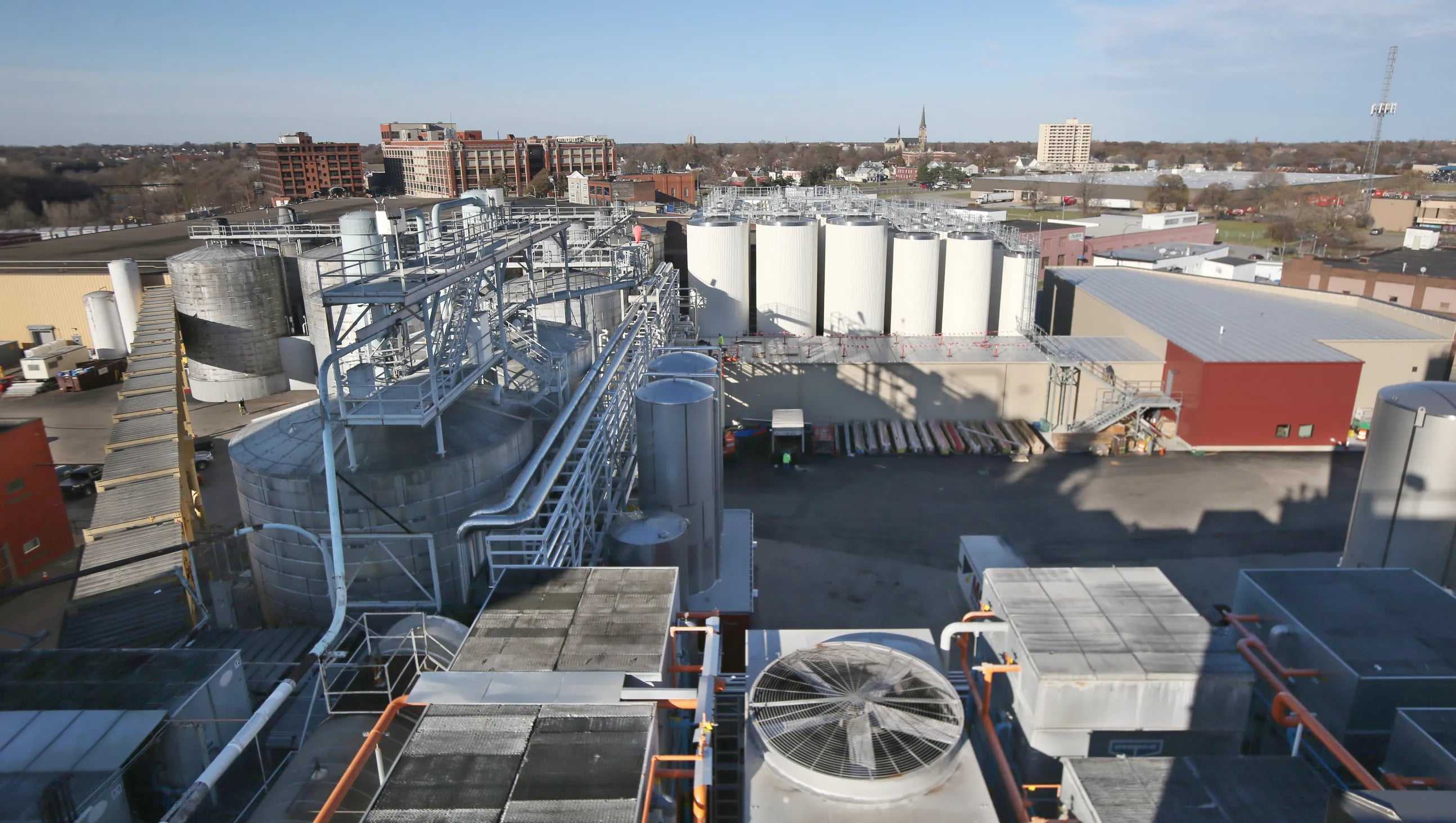 An overview photo of the Genesee Brewery