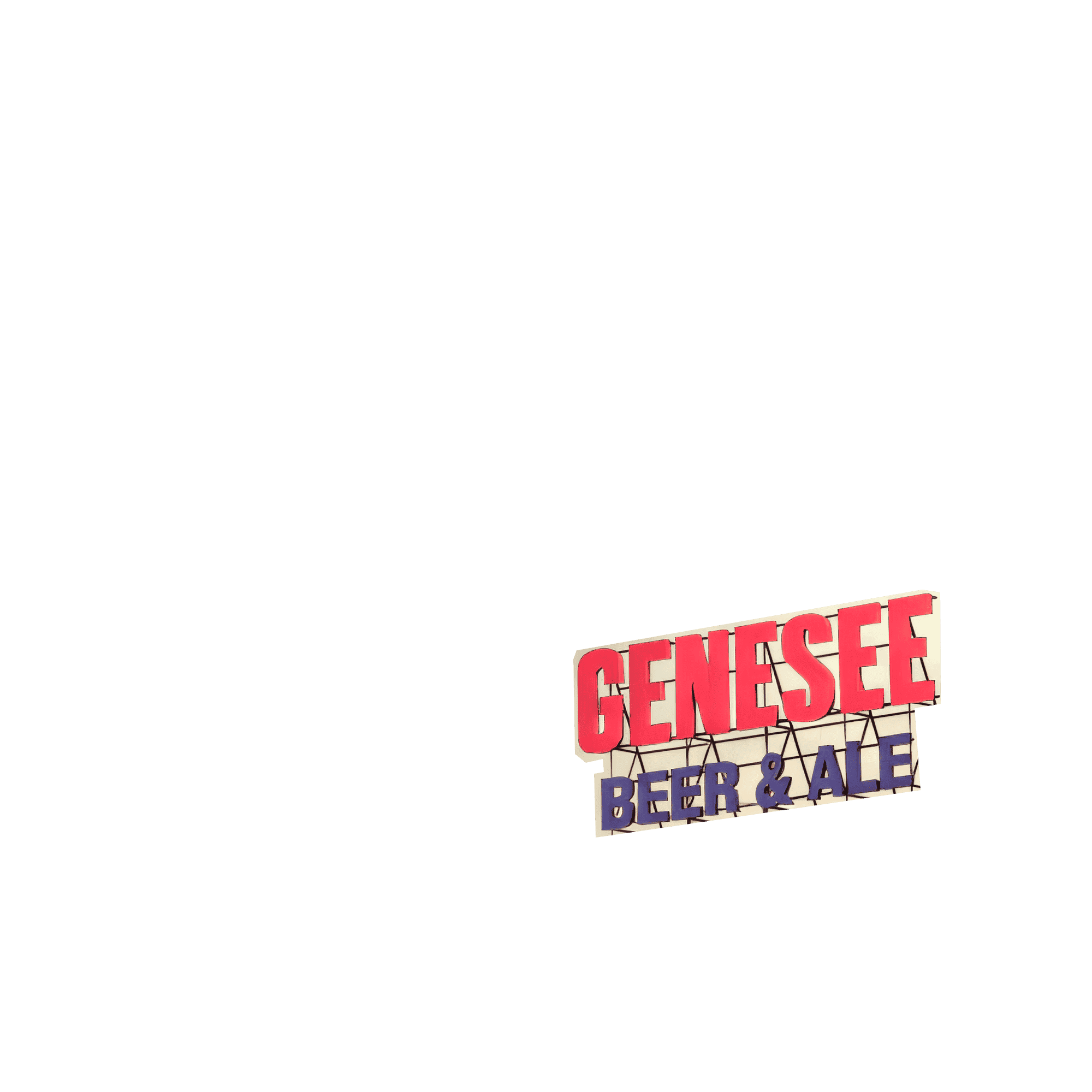 A photo of the Genesee Beer & Ale neon sign