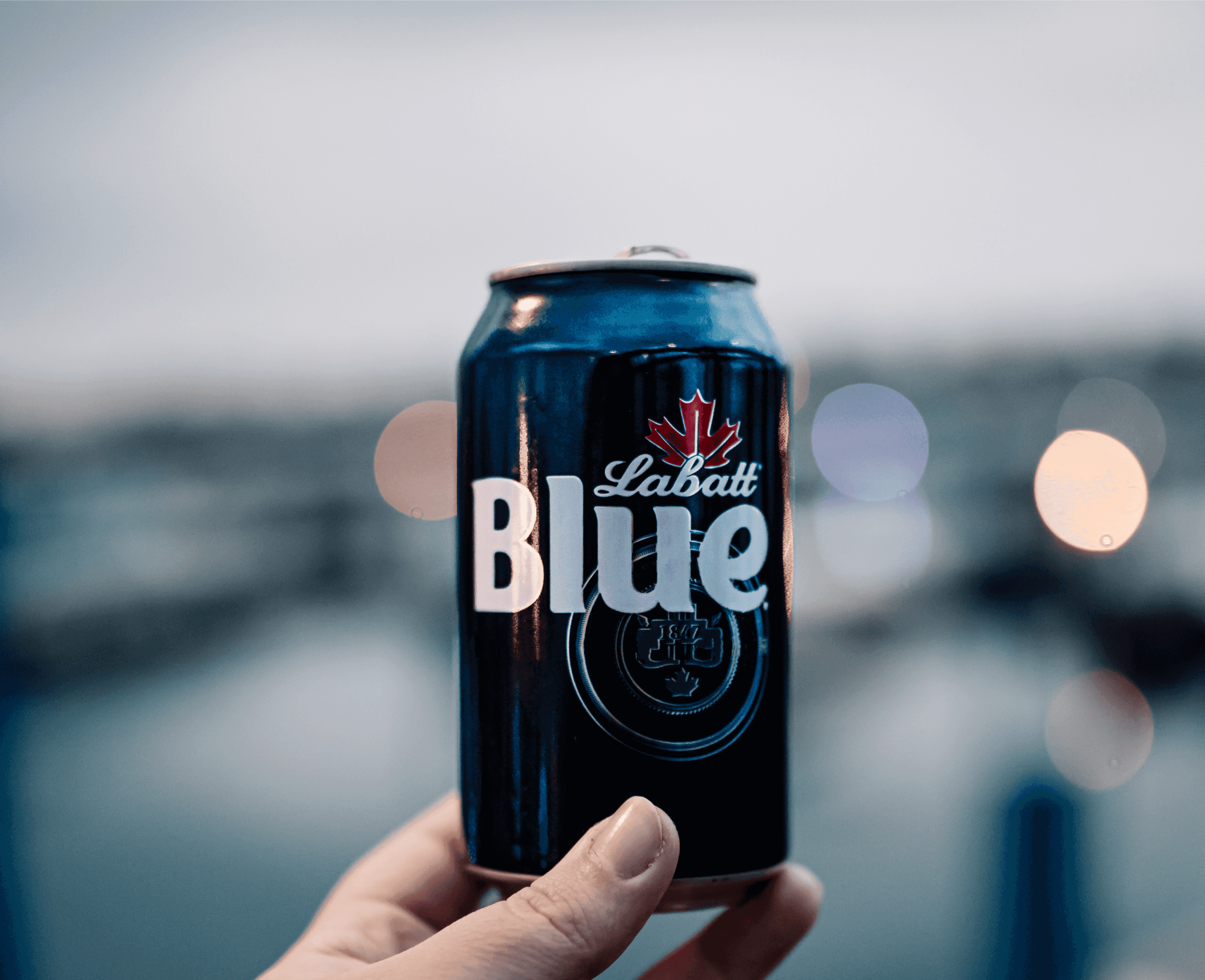 A can of Labatt Blue