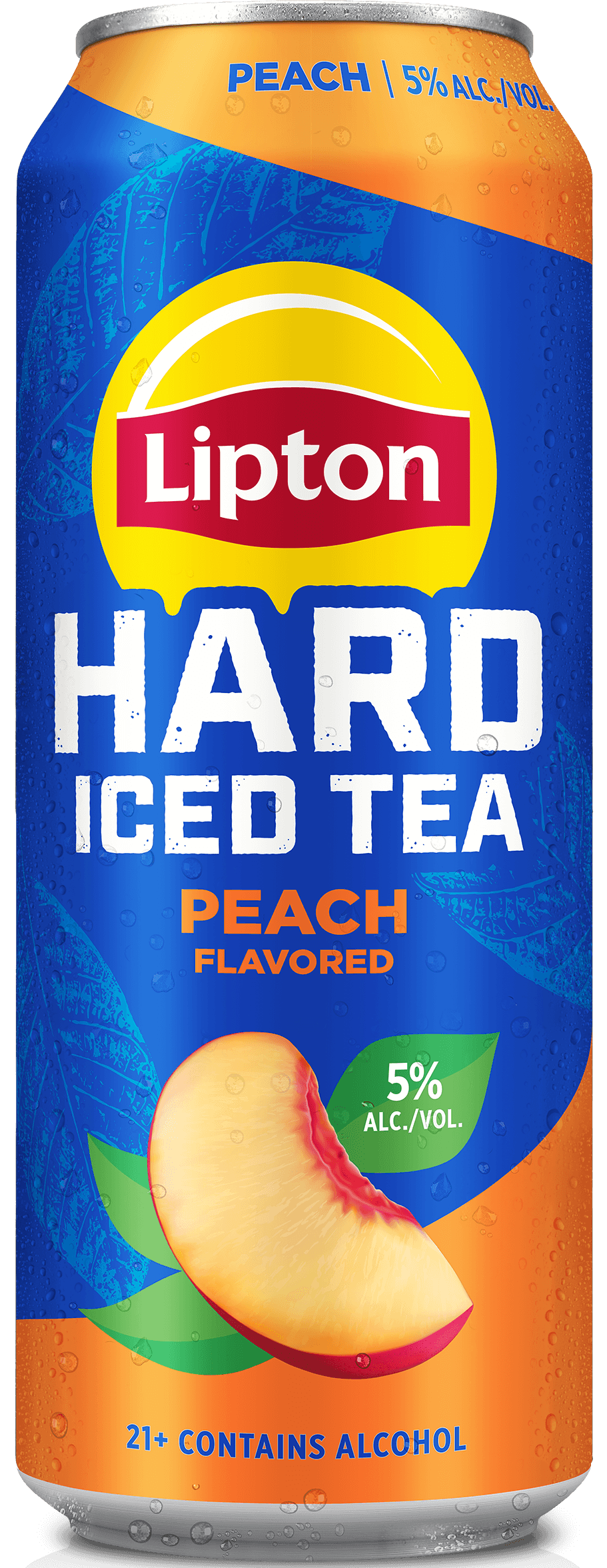 A Can of Lipton Hard Peach Iced Tea