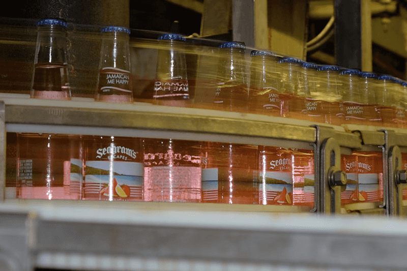 Photograph of Seagram's Escapes on the Bottling Line