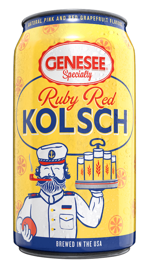 A can of Genesee Ruby Red Kolsch